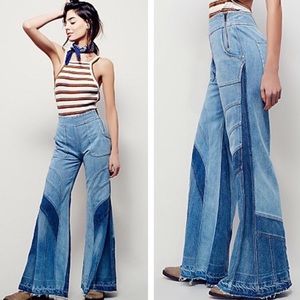 Free People Tidal wave flare jeans